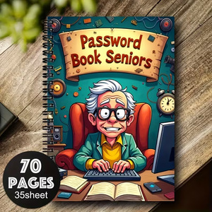 <span class=keywords><strong>Libro</strong></span> di Password a Caratteri Grandi per Anziani, Organizer a Spirale con Schede Alfabetiche, Diario di Facile Lettura e Regalo per Anziani - Product Image 3
