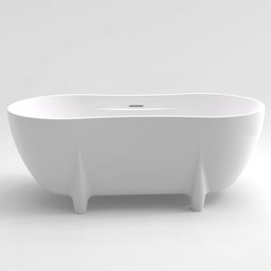 Baignoire autoportante en acrylique pour usage extérieur en hôtel, design minimaliste, écologique, installation facile, nettoyage facile, forme ovale/ronde, 1700x800x630mm - Product Image 1