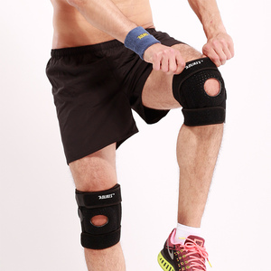 Rodillera deportiva transpirable de neopreno compresivo <span class=keywords><strong>Aolikes</strong></span>, correa de rótula ajustable con almohadilla Eva y soporte de resorte para deportes - Product Image 4