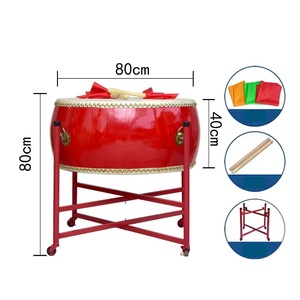 Grande Tamburo in Legno Massiccio con Pelle di Vacca di Prima Qualità per Danza e Creazione di <span class=keywords><strong>Ritmo</strong></span> - Tamburo del Drago Cinese - Product Image 2