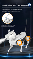 Ferngesteuerter Realistischer Roboterhund - DIY Interaktives STEM-Haustier, RC-Roboterhund-Spielzeug mit Lauf- und Sprühfunktion für Kinder ab 6 Jahren (Dunkelgrau)