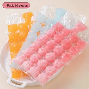Petits bacs à glace jetables en PE auto-scellants de qualité alimentaire pour la fabrication de boîtes à glace aux fruits de la passion Sacs à glace jetables faits <span class=keywords><strong>maison</strong></span> - Product Image 6