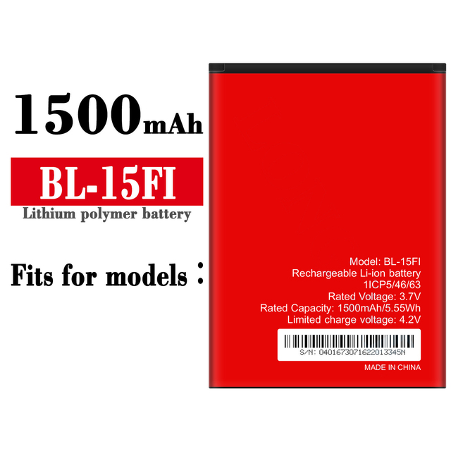 BL-15FI Replacement Battery Wholesale Long Life Battery Mobile Phone 1500MAH 3.7V for for Itel Batteries