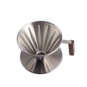 ที่วางแก้วกันลื่น ดีไซน์คลาสสิก สำหรับ 1-2 แก้ว  ที่กรองกาแฟแบบริน ทำจากสแตนเลส ใช้ซ้ำได้ - Product Image 3