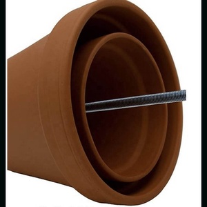 Chauffe-bougie <span class=keywords><strong>en</strong></span> <span class=keywords><strong>terre</strong></span> <span class=keywords><strong>cuite</strong></span> à double paroi, <span class=keywords><strong>en</strong></span> argile naturelle, pour luminaire décoratif - Product Image 3