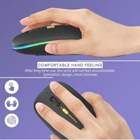 Nouvelle souris de jeu USB rechargeable pour ordinateur Souris sans fil sans fil silencieuse à LED avec logo personnalisé