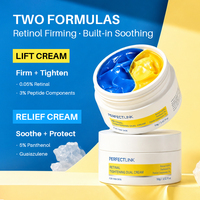 Crème Visage Double Action Anti-rides et Raffermissante Effet Lissant, Éclaircissante au Panthénol et Rétinal, Marque Blanche
