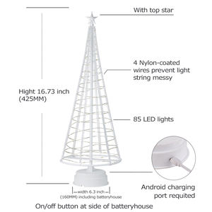 Worthbuy — arbre de noël à personnaliser, bricolage, avec lumières LED inclus - Product Image 6