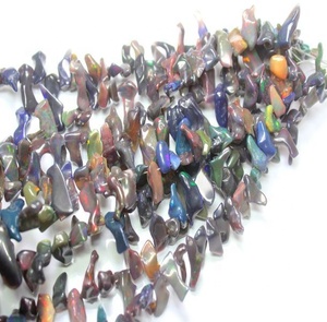 ลูกปัดโอปอลเอธิโอเปียนธรรมชาติสีดำขนาด16นิ้วลูกปัดอัญมณีขัดหยาบทำด้วยมือสำหรับทำเครื่องประดับ - Product Image 4