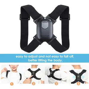 Paides Nieuwe Slimme Houdingscorrector Intelligente Sensor Vibratie Herinnering Terug Steun Riem Rug Brace Voor Mannen Vrouwen - Product Image 3
