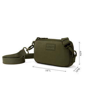 Tas selempang wanita Neoprene berlapis kecil kustom tali bahu dapat diatur gaya Fashion tahan air dengan dekorasi huruf - Product Image 4