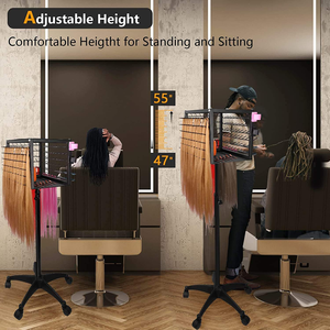 ชั้นวางโชว์168พร้อมล้อสำหรับต่อผมแบบถักเปียที่ยึดสำหรับต่อผมแบบปรับได้ - Product Image 6