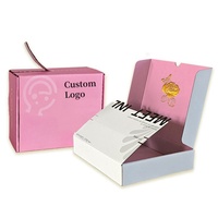 Boîtes en carton ondulé déchirable Kraft avec fermeture à glissière boîtes en papier doublées de papier d'aluminium pour l'expédition postale ensemble pliable pour l'emballage de perruque