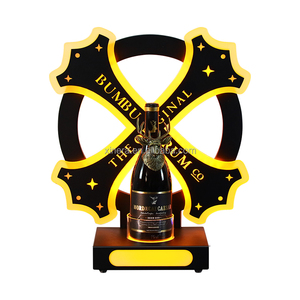 Custom LED Bumbu Rum Bottle Presenter, Luminous X-Shaped <b>Wine</b> Holder for Nightclub VIP Service - Product Image 6