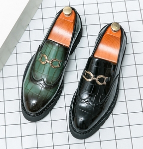 Chaussures décontractées et habillées pour hommes, style britannique, à bout pointu, semelle épaisse, antidérapantes, anti-odeur, respirantes, séchage rapide - Product Image 3