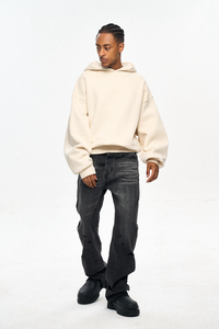 Sudadera Corta Personalizada Yingling de Corte Amplio y Gran Peso con Capucha de Felpa Francesa, Estampado en Relieve de 700 Gsm y Capucha <span class=keywords><strong>Grande</strong></span> - Product Image 2