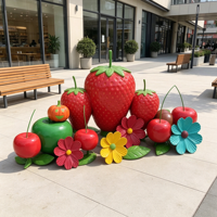 Sculpture réaliste personnalisée en fibre de verre de fruits et légumes, statue de simulation pour la décoration de fermes, jardins potagers et présentoirs de supermarchés