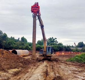 12 톤 15 톤 20 톤 25 톤 30 톤 40 톤 50 톤 굴삭기 장착 바이브로 해머 공장 가격 시트 파일 드라이버 판매 - Product Image 5
