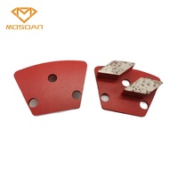 Boulon trapézoïdal sur plaque de meulage diamant à Double losange pour béton