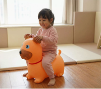 Jouet gonflable pour enfant en PVC épais, chien Pug mignon, animal sauteur pour enfants