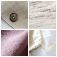 Parure de lit 3 pièces 100% chanvre couleur unie, housse de couette douce et rafraîchissante, taies d'oreiller, durable et respectueuse de la peau pour la maison