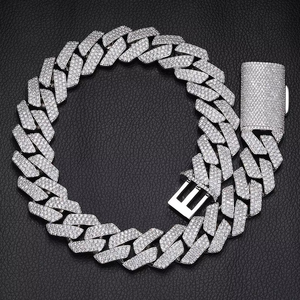 Bracelet Hip-Hop Classique et Élégant en Moissanite et Diamants, Chaîne Cubaine Triple Rangée, Accessoire de Luxe Style Rappeur pour Hommes - Product Image 5