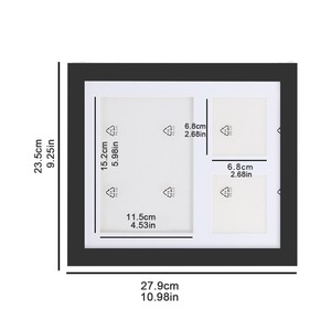 Pet Paw Print Photo <b>Frame</b> Rectangle <b>Black</b> <b>Frame</b> Artificial Board Home Decor Living Room Bedroom Study - Product Image 5