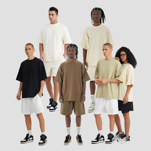 Camiseta de algodón OEM 100%, camisetas de gran tamaño con serigrafía de peso pesado para hombre, Camiseta de punto holgada de calle con logotipo personalizado - Product Image 1