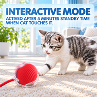 Jouet interactif automatique intelligent pour chien et chat à 360 degrés avec corde en silicone et polyester durable, rechargeable par USB et design simple
