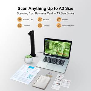 Escáner de Documentos Portátil de Aluminio de 16MP <span class=keywords><strong>A3</strong></span> con OCR, Aplanamiento Automático, Interfaz USB, Función de Texto a Voz, Velocidad de Escaneo de 1 Segundo, en Existencia - Product Image 4