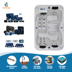 Jacuzzi de Alta Calidad para 3 Personas, Bañera de Hidromasaje de Esquina para Exteriores, Bañera de Hidromasaje de Acrílico Aristech, Bañera de Hidromasaje Independiente - Product Image 2