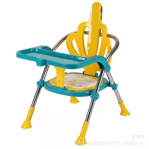 Foldable Baby Dining Chair Multifunction Portable Infant High Chair For Home Use 0-12 Months Metal Color Mix - Product Image 2