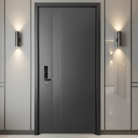 Puerta de Entrada de Seguridad de Acero de Estilo Moderno, Antirrobo, Ignífuga, Insonorizada, con Aislamiento Térmico, Tamaño Estándar para Exteriores