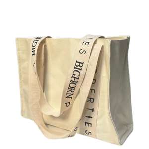 Sac fourre-tout en toile recyclée écologique surdimensionné avec logo personnalisé imprimé, sublimation couleur pleine, coton, long, cadeau - Product Image 4