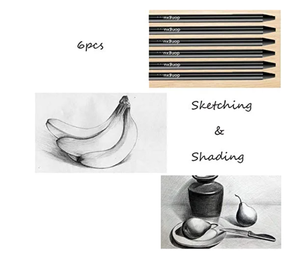 XinyiArt Set Professionale di 6 Matite da Disegno, Matite <span class=keywords><strong>a</strong></span> <span class=keywords><strong>Carboncino</strong></span>, Matite in Grafite Senza Legno per Schizzi - Product Image 4