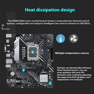 เมนบอร์ดเกมมิ่ง SUS Prime B660M-K D4 รุ่นใหม่ สำหรับเดสก์ท็อป ขนาด Micro-ATX รองรับ Intel DDR4 ฮาร์ดไดรฟ์ SATA คู่ รองรับซีพียู Intel เจนเนอเรชั่น 12 พร้อมการ์ดจอในตัว - Product Image 2