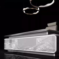 Chine personnalisé haut luxe 3.2m grand bureau bureau moderne président Table exécutive grande muraille peinture caractéristique extensible pour patron