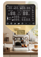 Machine à café semi-automatique commerciale Grain à tasse 19 bars Double chaudière 3 en 1 Machine à expresso avec moulin