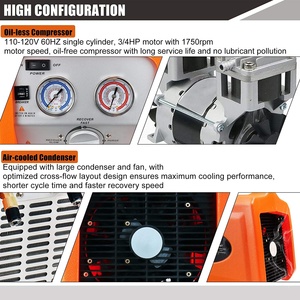 Bộ Phận Tái Chế Chất Làm Lạnh Cho Điều Hòa Ô Tô Xe Hơi HVAC Dầu Miễn Phí Máy Nén Lạnh Phục Hồi - Product Image 6