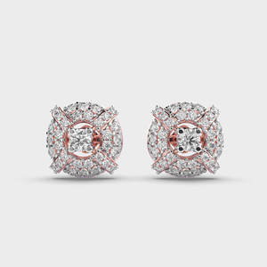 Beautiful Round Brilliant Moissanite Stud <b>Earrings</b> 925 Sterling <b>Silver</b> Elegant Luxury Jewelry for Casual and Party Wear - Product Image 3