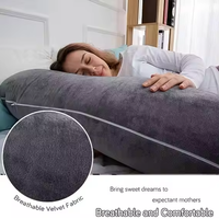 Oreiller de maternité en forme de G en mousse à mémoire déchiquetée à soutien adaptatif pour un confort de grossesse complet et un soulagement de la pression