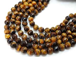 Cuentas de Cristal Facetadas de Ojo de Tigre Hechas a Mano, Esfera de 8mm, Color Marrón, para Fabricación de Joyería, Certificadas por Terceros, 14 Pulgadas, Tamaño del Orificio - Product Image 4