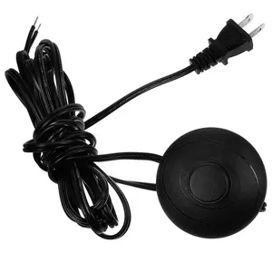 Cabo de alimentação VDE 2X0.75MM2 Cabo de fio elétrico em PVC com plugue e interruptor de 2 pinos e suporte de lâmpada E27 interruptor do pedal