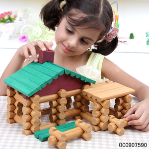 90 piezas 3D pequeño rompecabezas o juguetes <span class=keywords><strong>de</strong></span> madera <span class=keywords><strong>de</strong></span> construcción <span class=keywords><strong>casa</strong></span> <span class=keywords><strong>de</strong></span> bloques apilables - Product Image 3