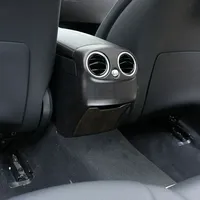 Pour Mercedes Benz Classe C W205 2015-18, cache anti-coup de pied en fibre de carbone ABS pour la sortie d'air conditionné arrière, accessoires décoratifs pour voiture