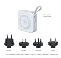 Chargeur portable magnétique sans fil 6 en 1 PD 20W avec prise murale AC intégrée et câble intégré, 10000mAh