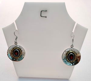 Wholesale Simple Indian Handmade 925 Sterling <b>Silver</b> <b>Garnet</b> Bezel Setting Oval Bohemia Style <b>Ring</b> for Women's Wedding - Product Image 3