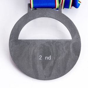 Medalla Personalizada para Triatlón y Media Maratón, Diseño Hueco Personalizado de Fábrica, Medalla Deportiva con Iconos para Eventos Multideportivos - Product Image 6