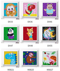Cadeau pour enfants enfants <span class=keywords><strong>diamant</strong></span> peinture dessin animé <span class=keywords><strong>licorne</strong></span> Animal <span class=keywords><strong>diamant</strong></span> mosaïque peinture avec cadre bricolage décor à la maison - Product Image 5