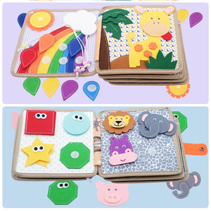Jumon Custom Montessori Toy Picture Book Giraffe Preschool Learning Educational Quiet Book Sensory Toy Baby Soft Cloth JBK-8 - Product Image 4